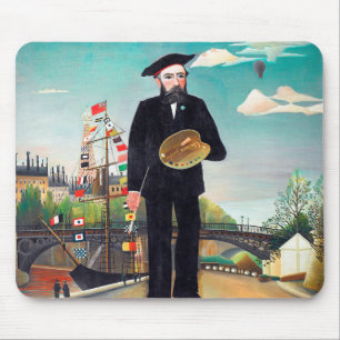 Mousepad autorretrato, paisagem, Rousseau