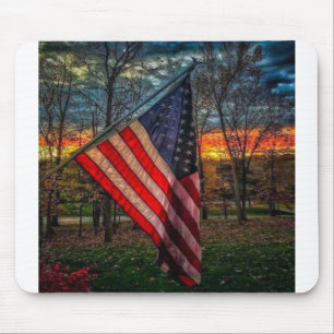 Mousepad Autumn American Flag #USAPatriotGraphics ©