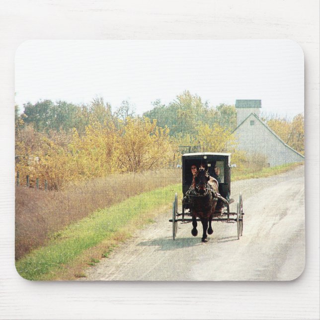 Mousepad Autumn Amish Horse and Buggy (Frente)