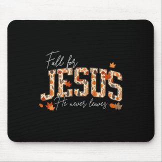 Mousepad Autumn Christian Thankiness Caiu Por Jesus Ele Né