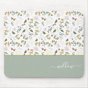 Mousepad Autumn Deixa Monograma Nome Moderno