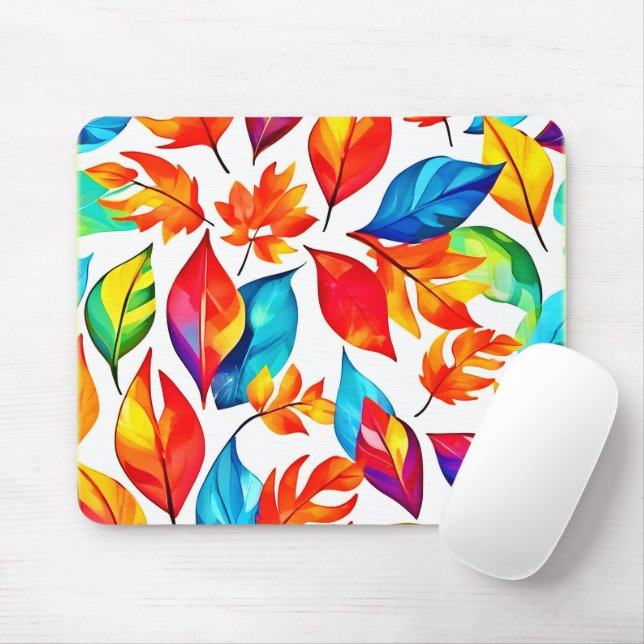 Mousepad Autumn Deixa o padrão Abstrato (Com mouse)