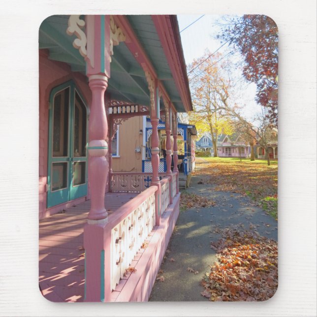 Mousepad Autumn Light on Cottage Row - Martha's Vineyard (Frente)