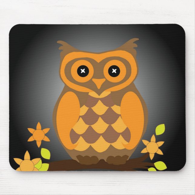 Mousepad Autumn Orange Owl (Frente)