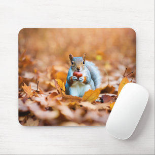 Mousepad Autumn Squirrel Com Acorn