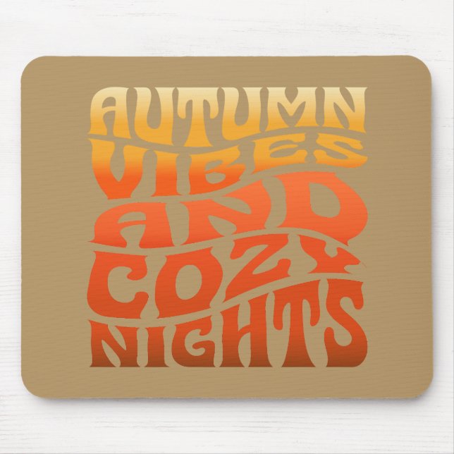 Mousepad Autumn Vibes E Noites De Cozy (Frente)