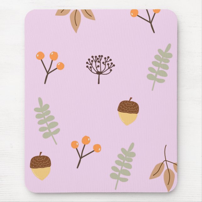 Mousepad Autumn Vibes Leaf Pattern Art (Frente)