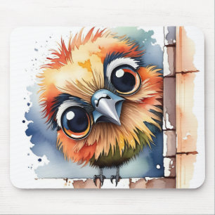 Mousepad Ave Aquarela Sentada em Parede