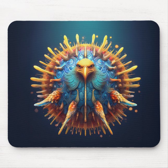 Mousepad Ave de Spore Vestindo um Traje de Penas Azuis (Frente)