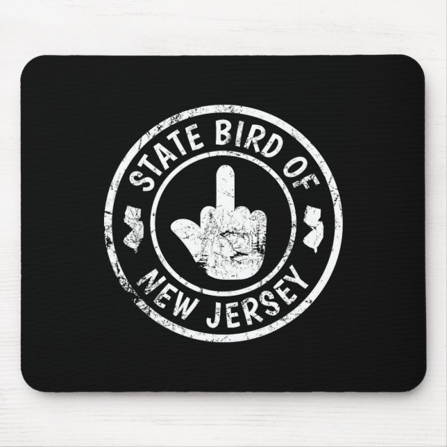Mousepad Ave Estadual de Nova Jersey Dedo do Meio Engraçado (Frente)