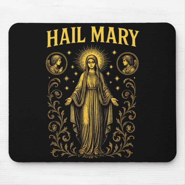 Mousepad Ave Maria - Arte Cristã Senhora de Guadalupe (Frente)