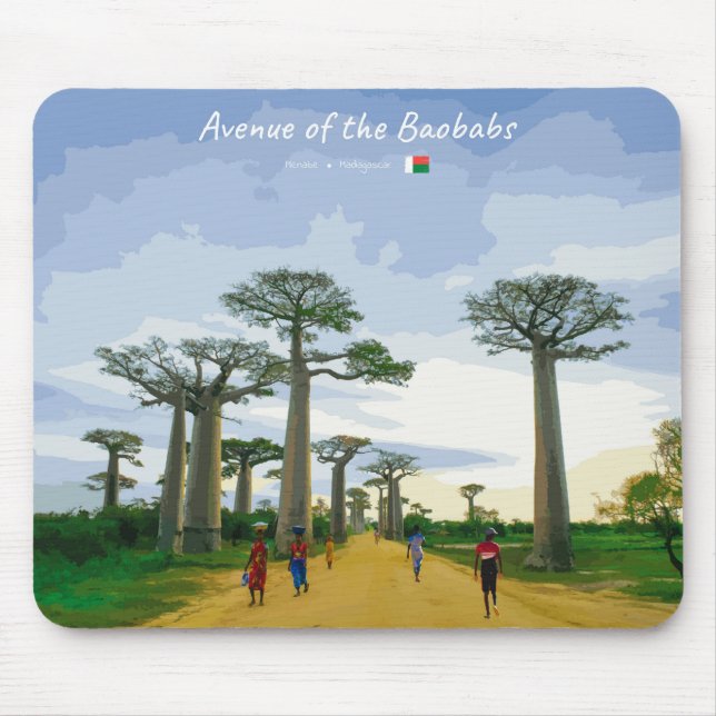 Mousepad Avenida dos Baobás, Madagascar - Paisagem (Frente)