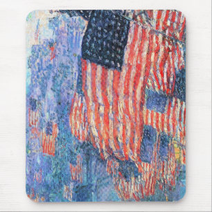 Mousepad Avenida na chuva por Childe Hassam, arte do