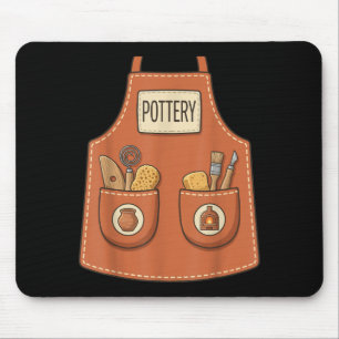 Mousepad Avental de Trabalhador de Forno de Artista Cerâmic