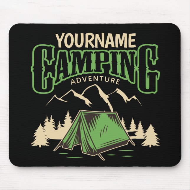 Mousepad Aventura de Viagem de Camp Familiar de Campos Pers (Frente)