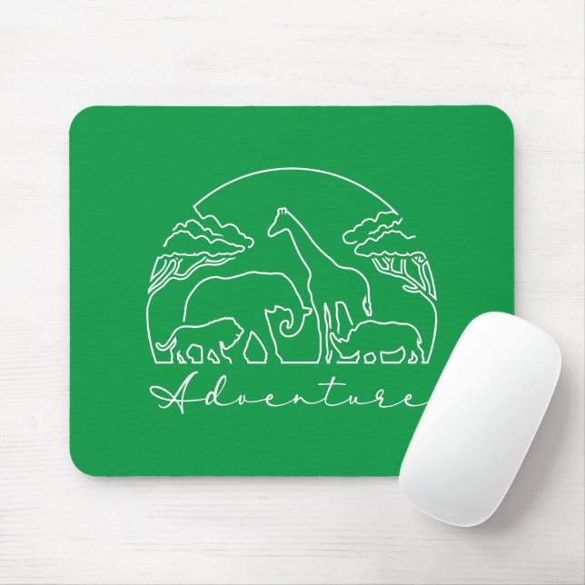 Mousepad Aventura e Safari na África (Com mouse)