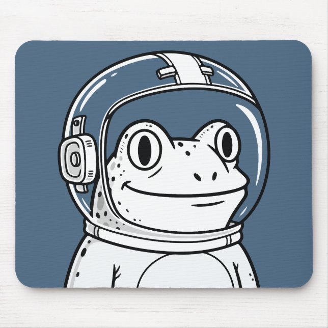 Mousepad Aventura Espacial do Sapo Astronauta Fofo  (Frente)
