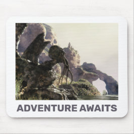 Mousepad Aventura Espera. Paisagem de fantasia