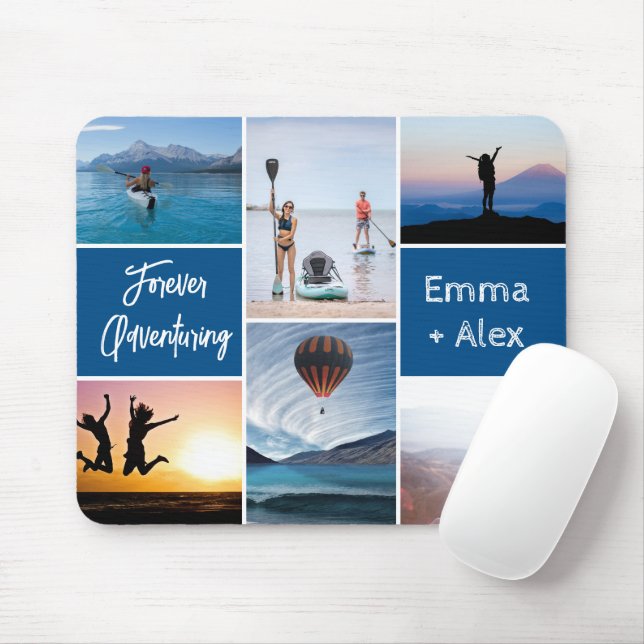 Mousepad Aventura Personalizada para Sempre - 6 Colagem de  (Com mouse)