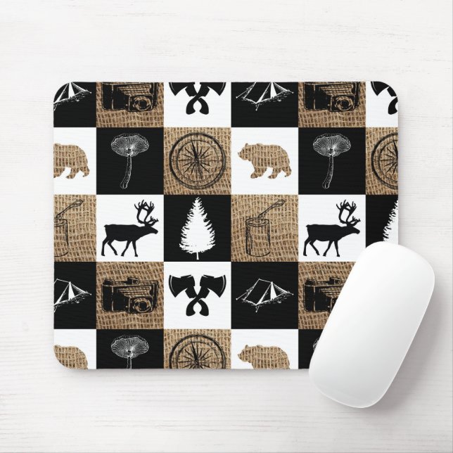 Mousepad Aventura Rustic Camping Outdoor (Com mouse)