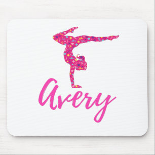 Mousepad Avery de Nome de Gymnast Personalizado