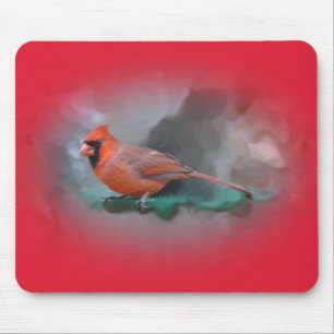 Mousepad Aves canoras cardinais masculinas