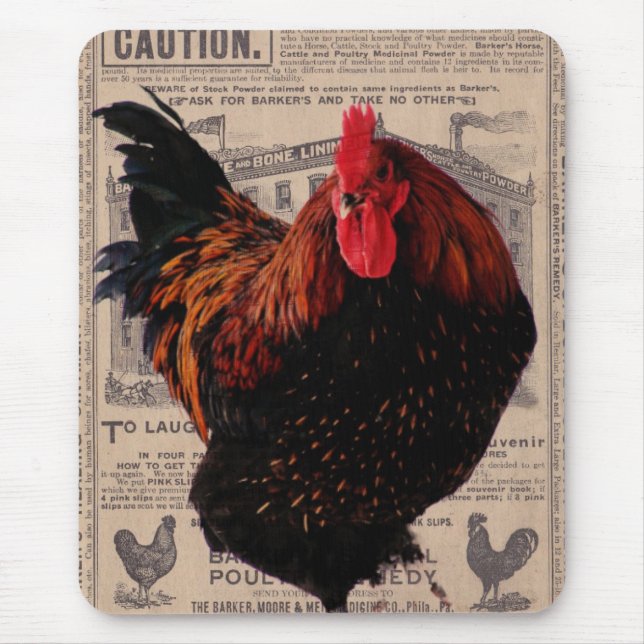 Mousepad Aves de capoeira especiais de padeiro (Frente)