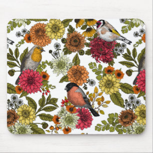 Mousepad Aves e flores do jardim 1