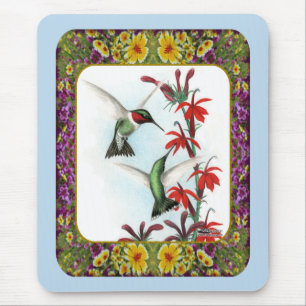 Mousepad Aves e Flores Hummingbird #5