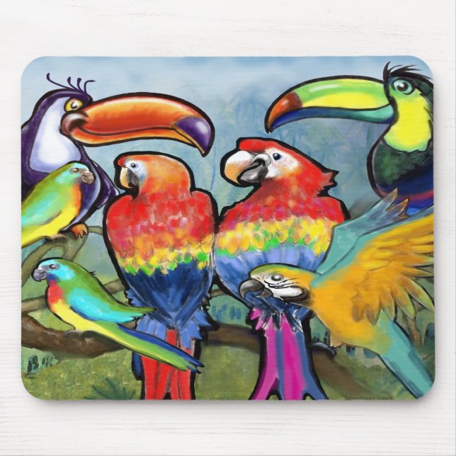Mousepad Aves Tropicais (Frente)