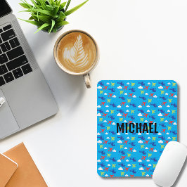 Mousepad Aviador e Nuvens Coloridos, Aviador, Personalizado