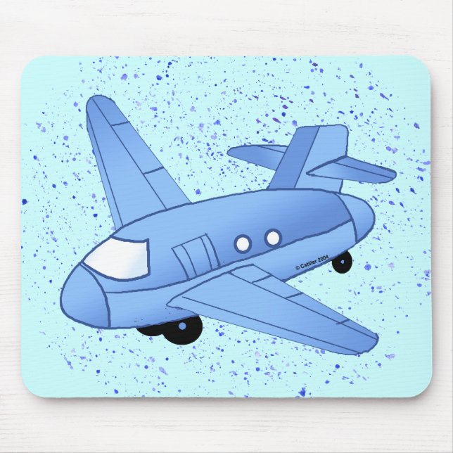 Mousepad Avião azul grande (Frente)