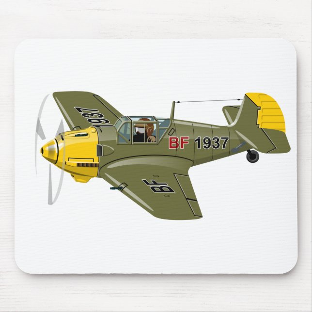 Mousepad Avião-caça-retrô-animação (Frente)
