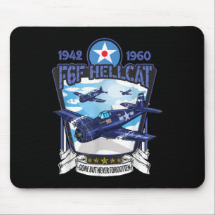 Mousepad Avião de Combatente Helcat da 2ª Guerra Mundial