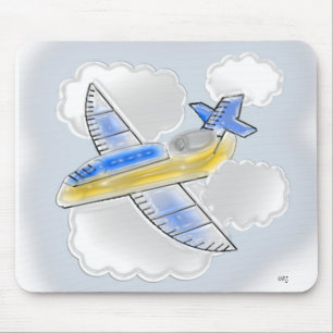 Mousepad Avião de jato dimensional