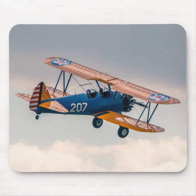 Mousepad Avião-Estearman Voando pelo Céu (Frente)