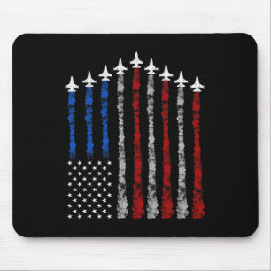 Mousepad Avião Jet-Avião Usa Bandeira 4 De Julho Patrioti