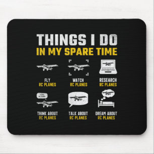 Mousepad Avião Rc Avião Aviões Coisas Que Eu Faço No Meu S