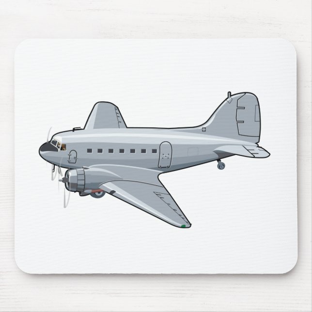 Mousepad Avião retrógrado de animação (Frente)