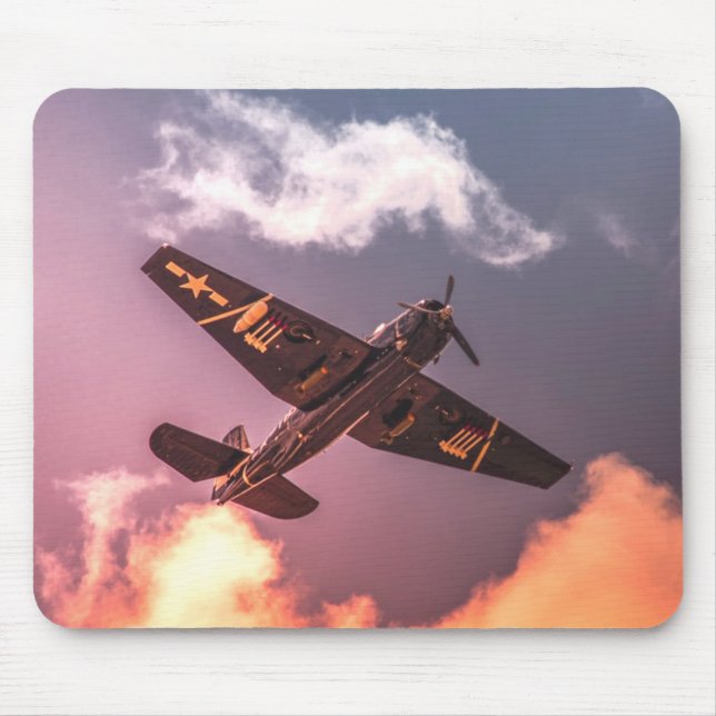 Mousepad Avião Vintage Belo Céu (Frente)
