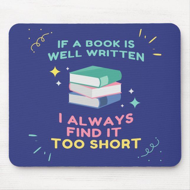 Mousepad Avid Reader I - Citação de Jane Austen (Frente)