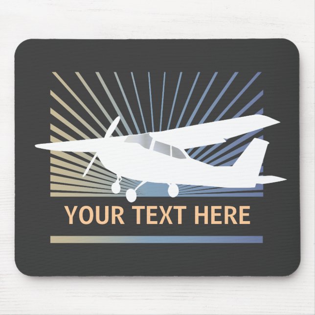 Mousepad Aviões altos da asa - texto feito sob encomenda (Frente)