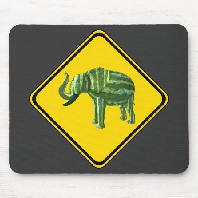 Mousepad Aviso: Cruzamento de Elefante de Melancia! (Frente)