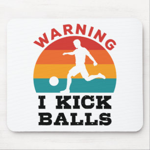 Mousepad Aviso De Bola De Chuva Eu Chuto Bolas