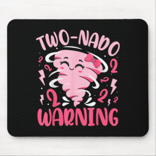 Mousepad Aviso de Tornado Duplo para Crianças Aniversário d