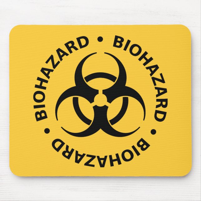 Mousepad Aviso do Biohazard (Frente)