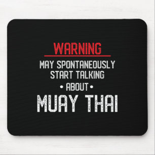 Mousepad Aviso engraçado de Muay Thai - Nak Muay, Gif de Ki