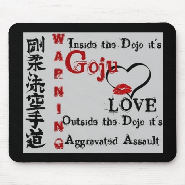 Mousepad Aviso Goju Ryu Karate Do Kanji (Frente)