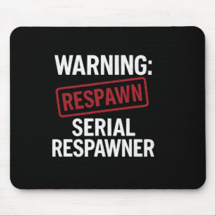 Mousepad Aviso Respawner Serial Carimbo Vermelho Gamer Gear