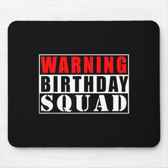 Mousepad Avisos Equipe de Aniversário Citações Engraçadas (Frente)